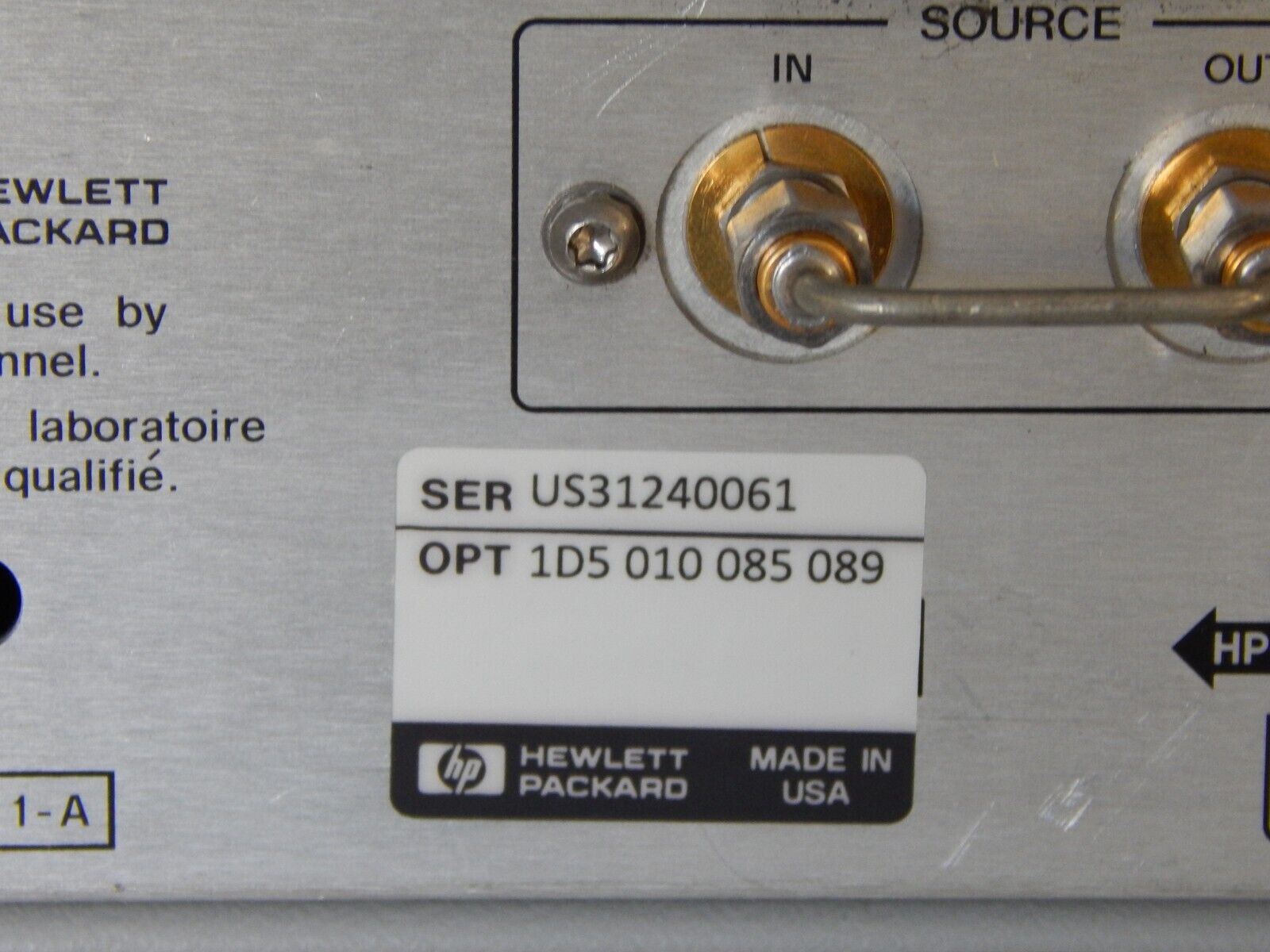 HP / Agilent 8722D Network Analyzer Options 010, 1D5, 085, 089. s/n US31240061 HP / Agilent 8722D Network Analyzer Options 010, 1D5, 085, 089. s/n US31240061